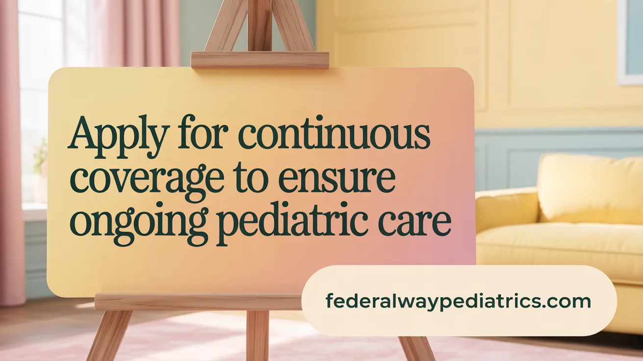 Apply for Continuous Coverage to Ensure Ongoing Pediatric Care