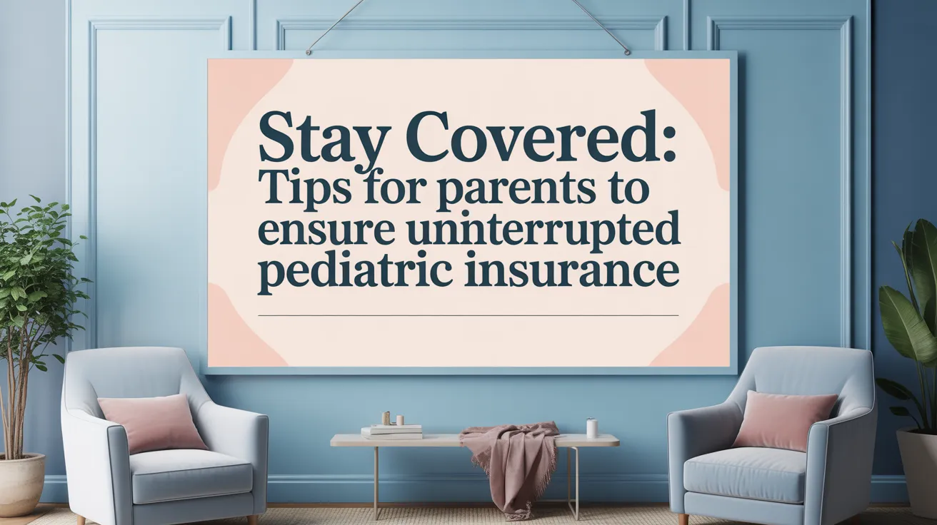 Stay Covered: Tips for Parents to Ensure Uninterrupted Pediatric Insurance