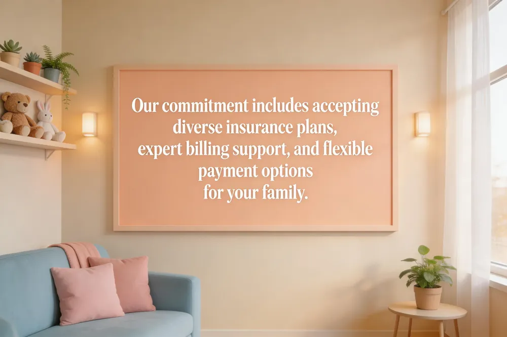Our commitment includes accepting diverse insurance plans, expert billing support, and flexible payment options for your family.