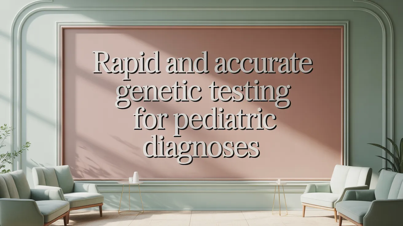 Rapid and Accurate Genetic Testing for Pediatric Diagnoses