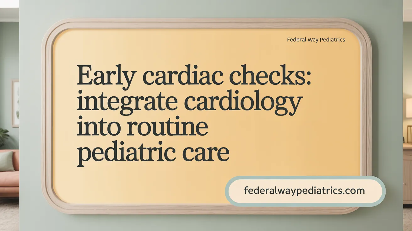 Early Cardiac Checks: Integrate Cardiology into Routine Pediatric Care