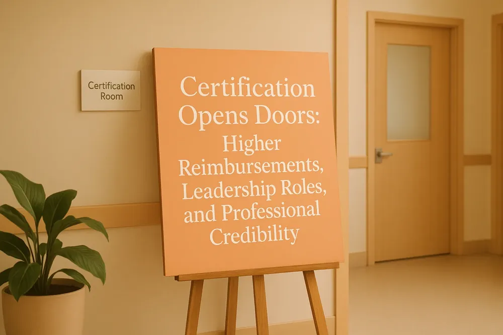 Certification Opens Doors: Higher Reimbursements, Leadership Roles, and Professional Credibility