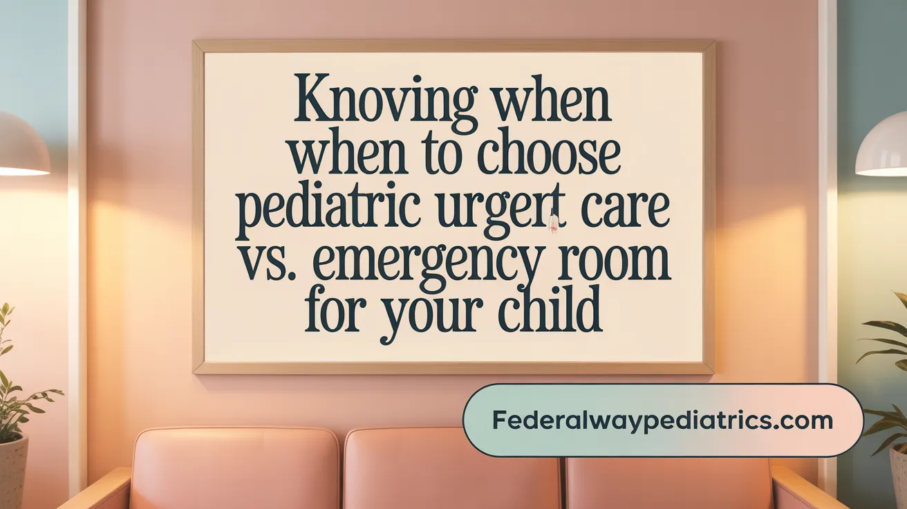 Knowing When to Choose Pediatric Urgent Care vs. Emergency Room for Your Child