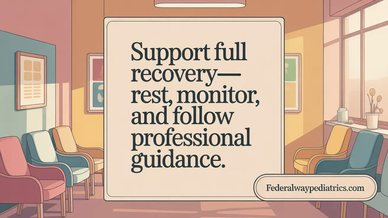 Support full recovery—rest, monitor, and follow professional guidance.