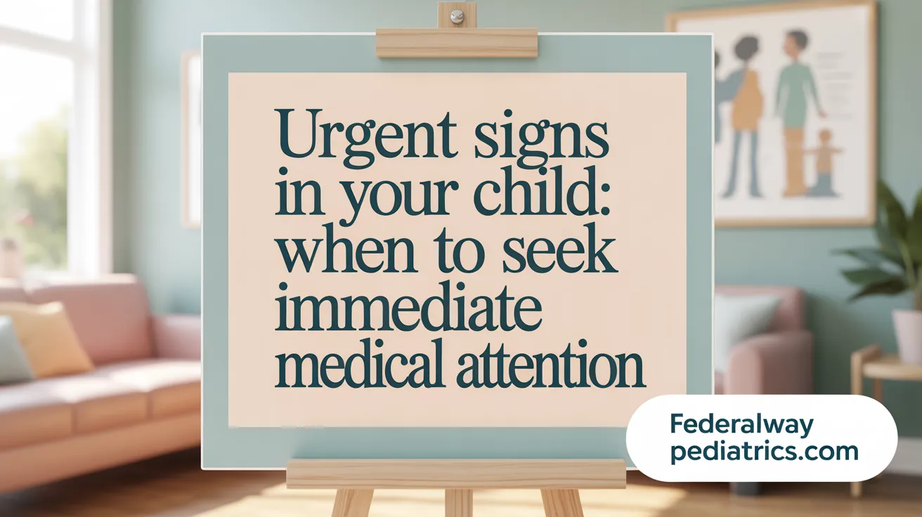 urgent signs in your child: When to Seek Immediate Medical Attention