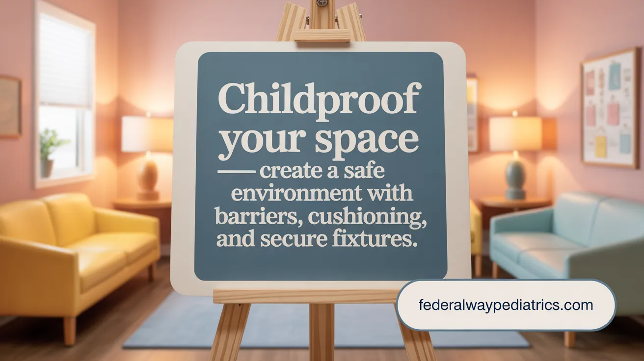 Childproof your space—reduce fall hazards with gates, guards, and soft surfaces.