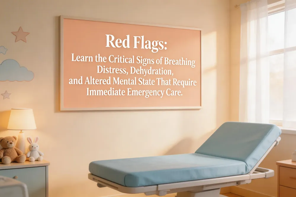 Red Flags: Learn the Critical Signs of Breathing Distress, Dehydration, and Altered Mental State That Require Immediate Emergency Care.