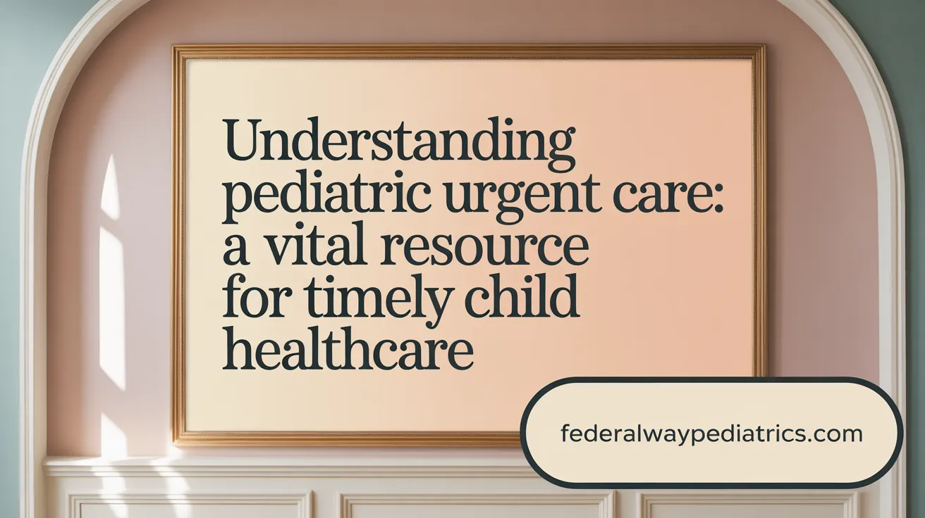 Understanding Pediatric Urgent Care: A Vital Resource for Timely Child Healthcare