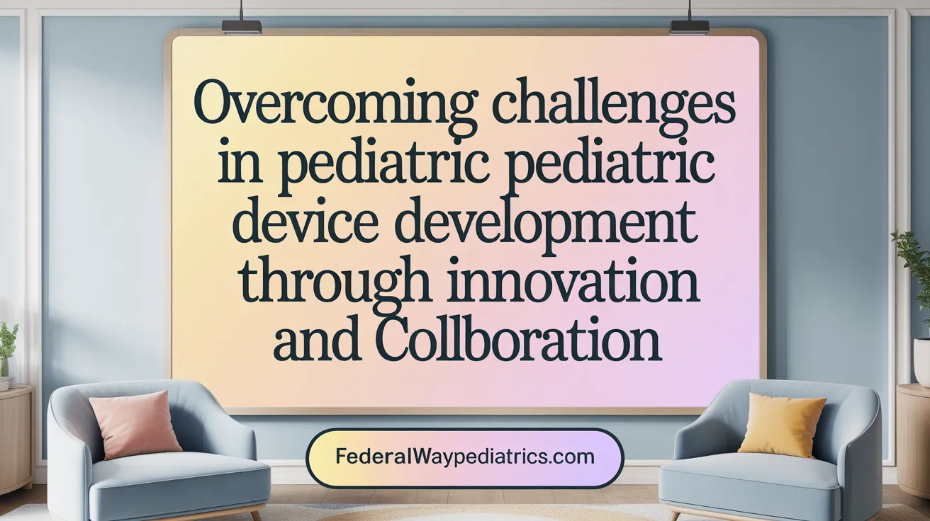 Overcoming Challenges in Pediatric Device Development through Innovation and Collaboration