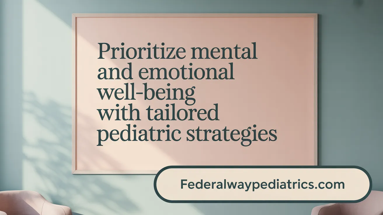 Prioritize Mental and Emotional Well-Being with Tailored Pediatric Strategies