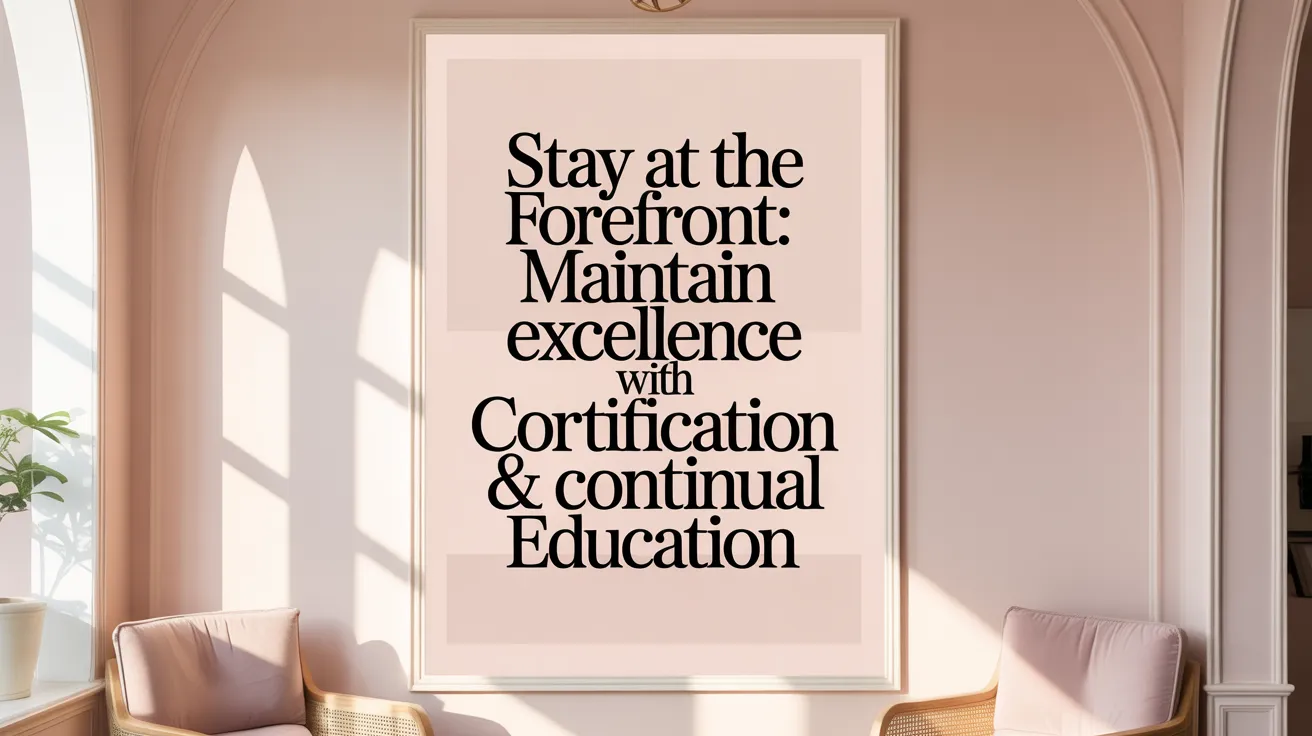 Stay at the Forefront: Maintain Excellence with Certification & Continual Education