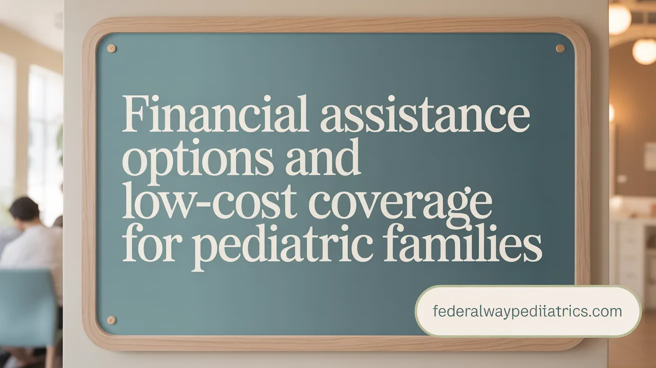 Financial Assistance Options and Low-Cost Coverage for Pediatric Families