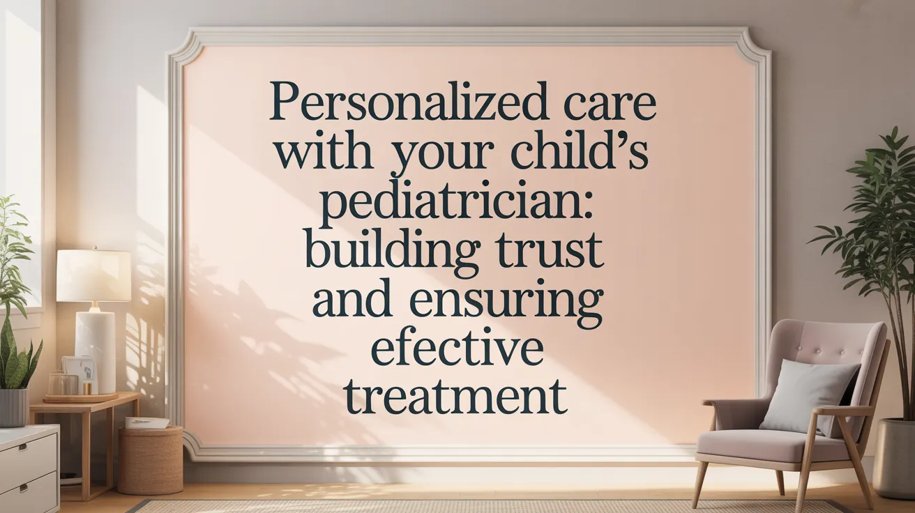 Personalized Care with Your Child’s Pediatrician: Building Trust and Ensuring Effective Treatment