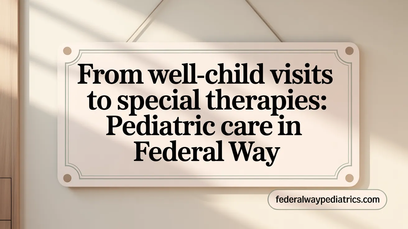 From Well-Child Visits to Special Therapies: Pediatric Care in Federal Way
