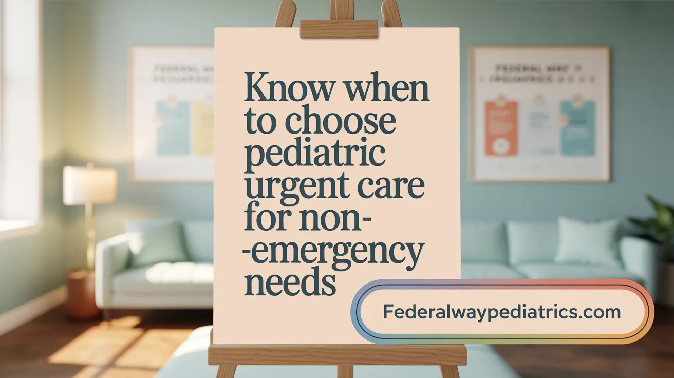 Know When to Choose Pediatric Urgent Care for Non-Emergency Needs