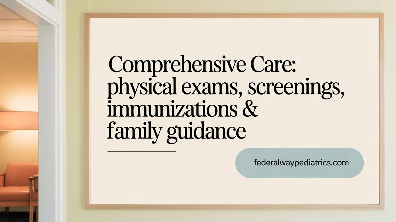 Comprehensive Care: Physical Exams, Screenings, Immunizations & Family Guidance