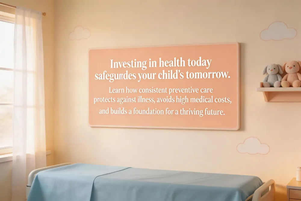 Investing in health today safeguards your child's tomorrow. Learn how consistent preventive care protects against illness, avoids high medical costs, and builds a foundation for a thriving future.