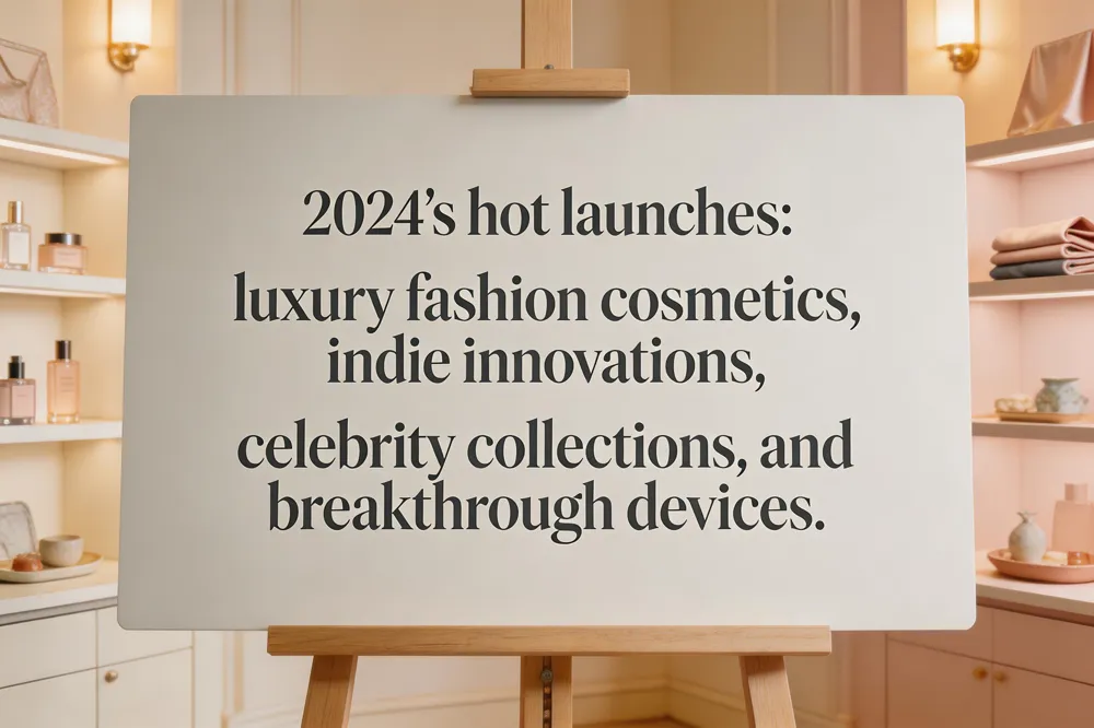 2024’s hot launches: luxury fashion cosmetics, indie innovations, celebrity collections, and breakthrough devices.