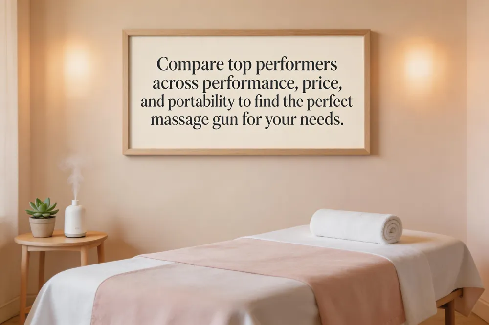 Compare top performers across performance, price, and portability to find the perfect massage gun for your needs.
