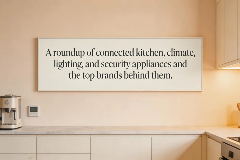 A roundup of connected kitchen, climate, lighting, and security appliances and the top brands behind them.