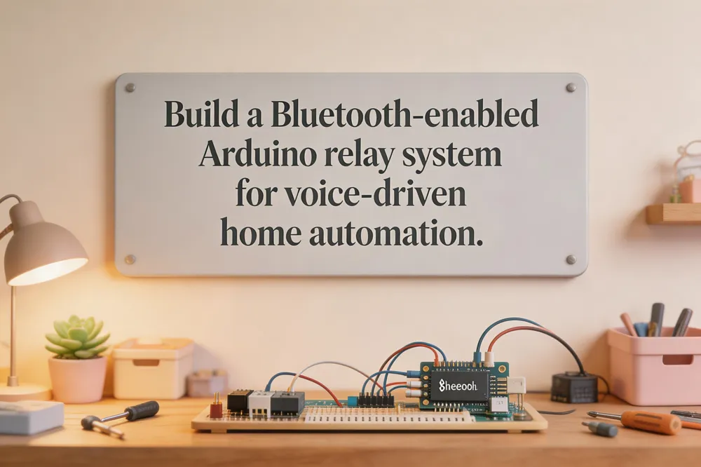 Build a Bluetooth‑enabled Arduino relay system for voice‑driven home automation.