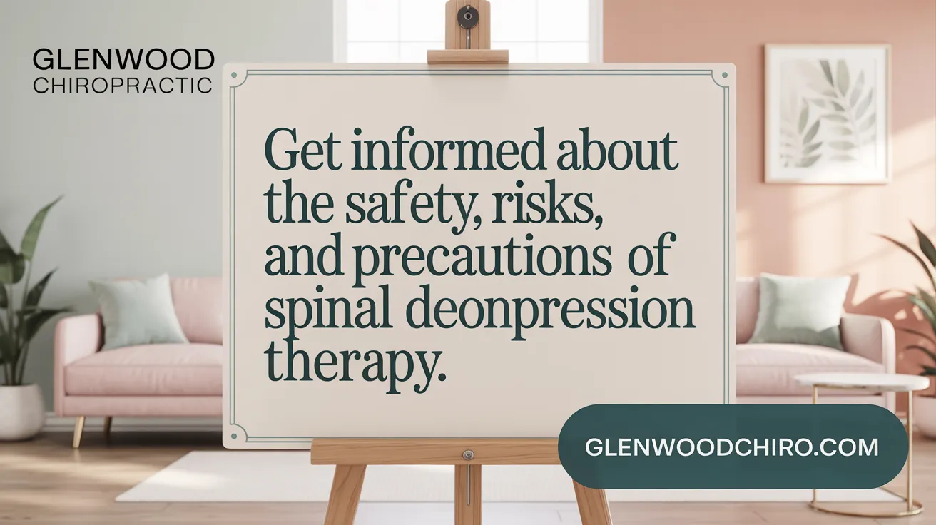 Get informed about the safety, risks, and precautions of spinal decompression therapy.