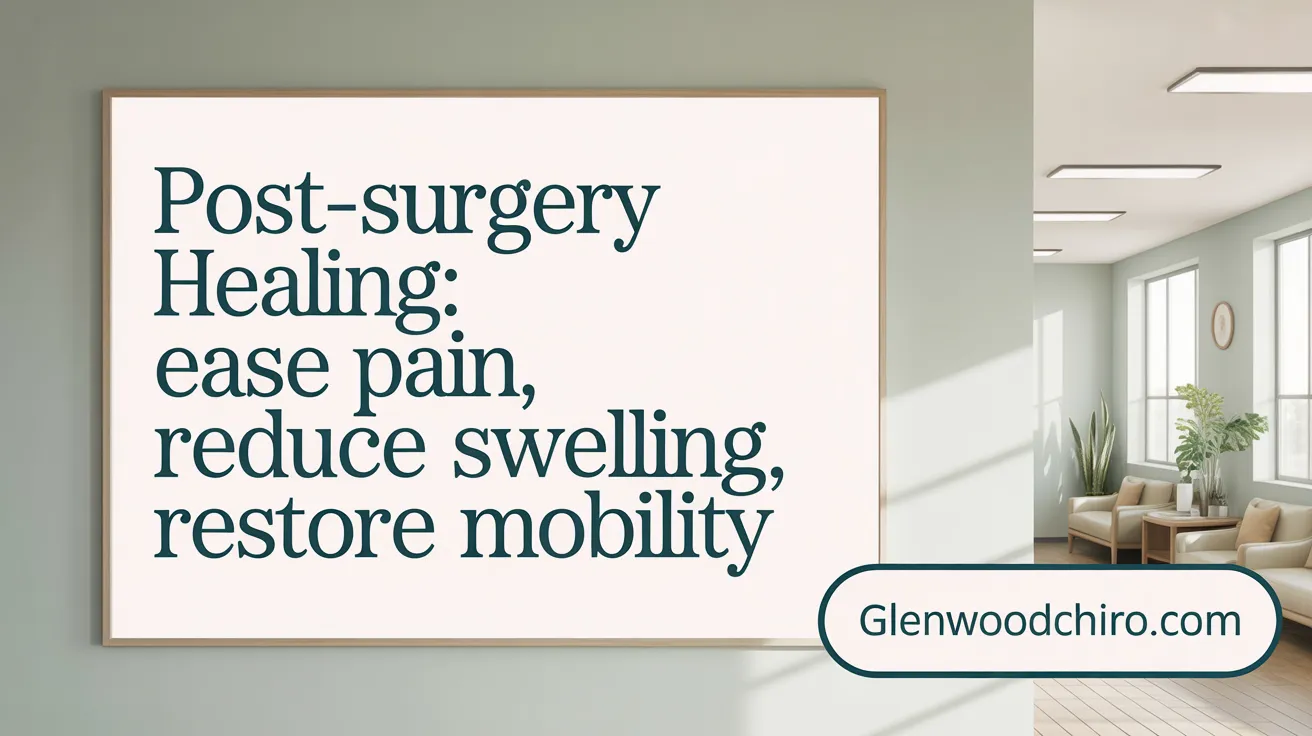 Post-Surgery Healing: Ease Pain, Reduce Swelling, Restore Mobility