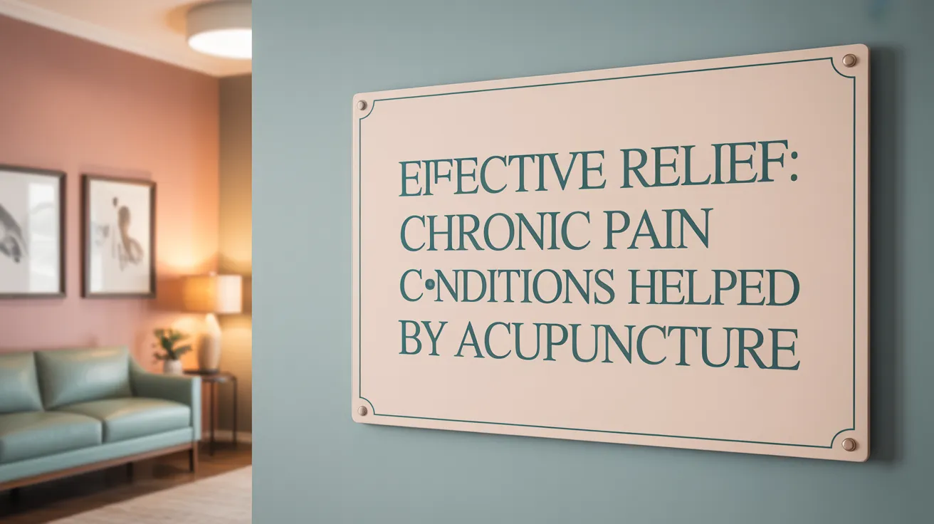 Effective Relief: Chronic Pain Conditions Helped by Acupuncture
