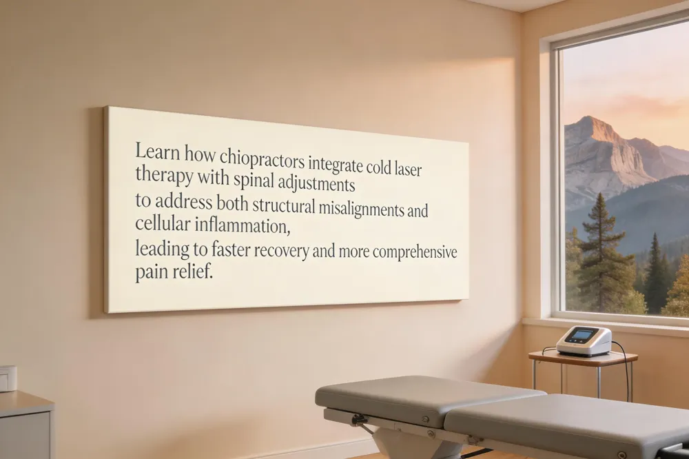 Learn how chiropractors integrate cold laser therapy with spinal adjustments to address both structural misalignments and cellular inflammation, leading to faster recovery and more comprehensive pain relief.