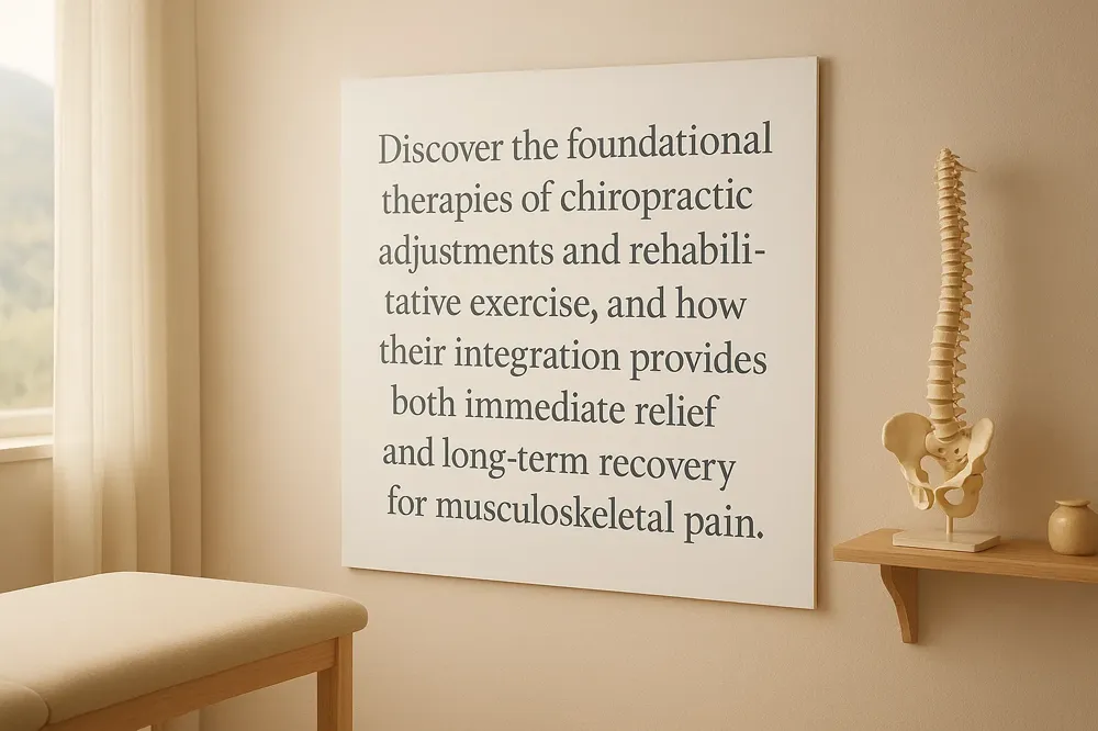 Discover the foundational therapies of chiropractic adjustments and rehabilitative exercise, and how their integration provides both immediate relief and long-term recovery for musculoskeletal pain.
