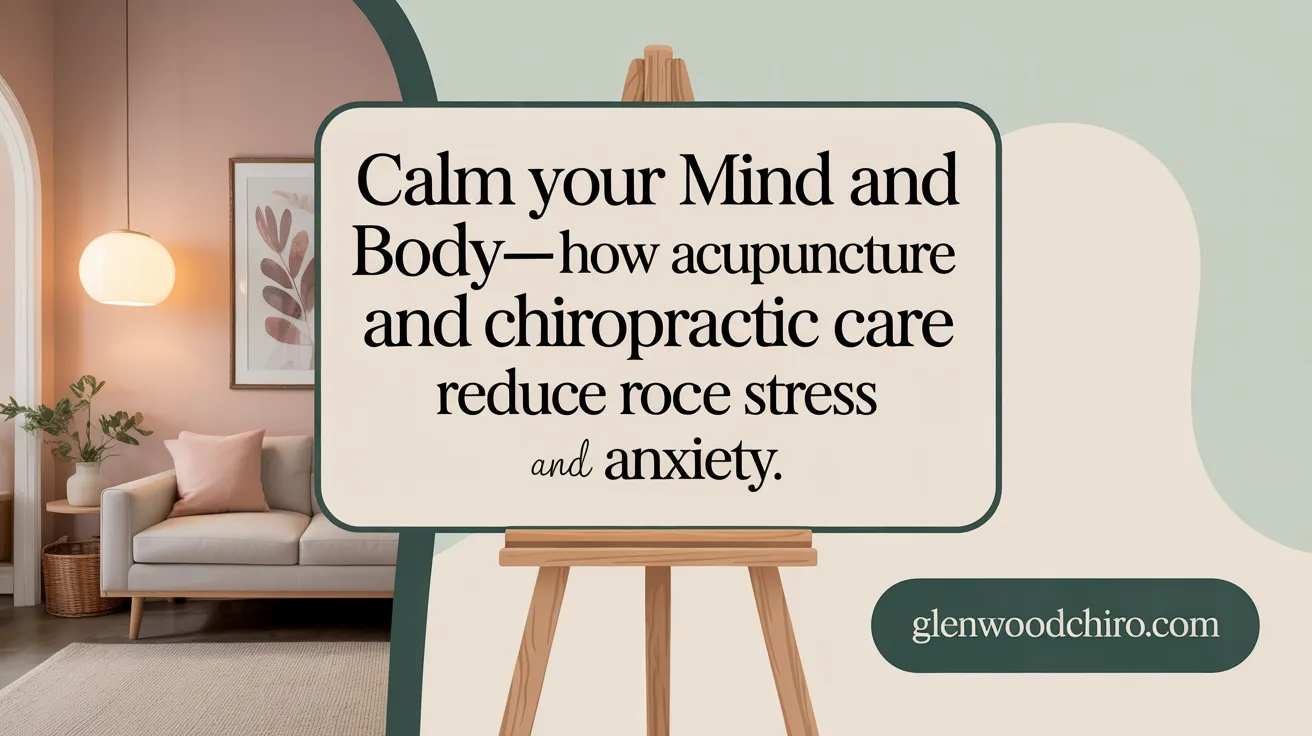 Calm your mind and body—how acupuncture and chiropractic care reduce stress and anxiety.