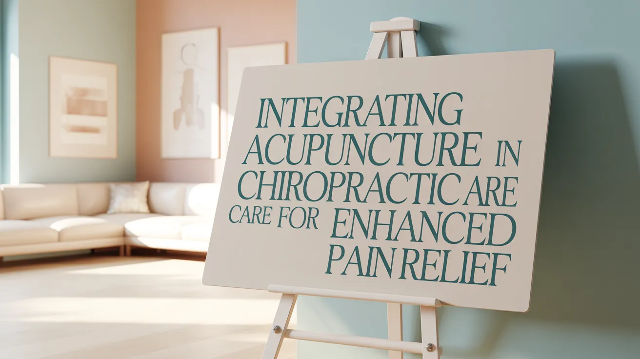 Integrating Acupuncture in Chiropractic Care for Enhanced Pain Relief