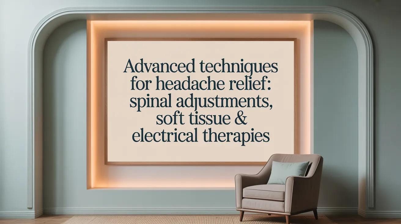 Advanced Techniques for Headache Relief: Spinal Adjustments, Soft Tissue & Electrical Therapies