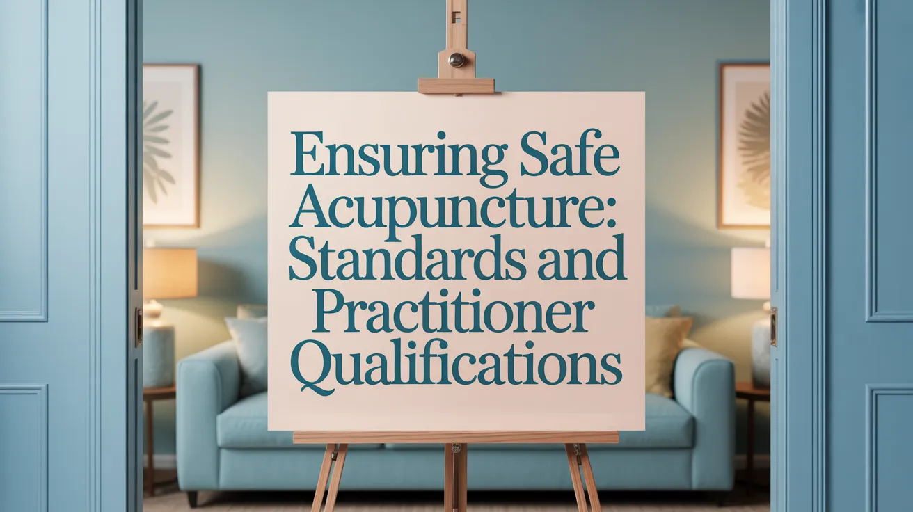 Ensuring Safe Acupuncture: Standards and Practitioner Qualifications