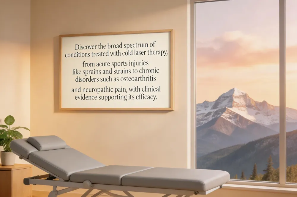 Discover the broad spectrum of conditions treated with cold laser therapy, from acute sports injuries like sprains and strains to chronic disorders such as osteoarthritis and neuropathic pain, with clinical evidence supporting its efficacy.