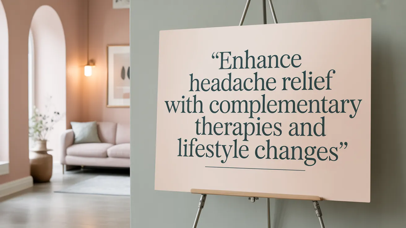 Enhance Headache Relief with Complementary Therapies and Lifestyle Changes