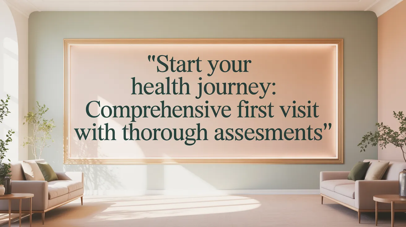 Start Your Health Journey: Comprehensive First Visit with Thorough Assessments