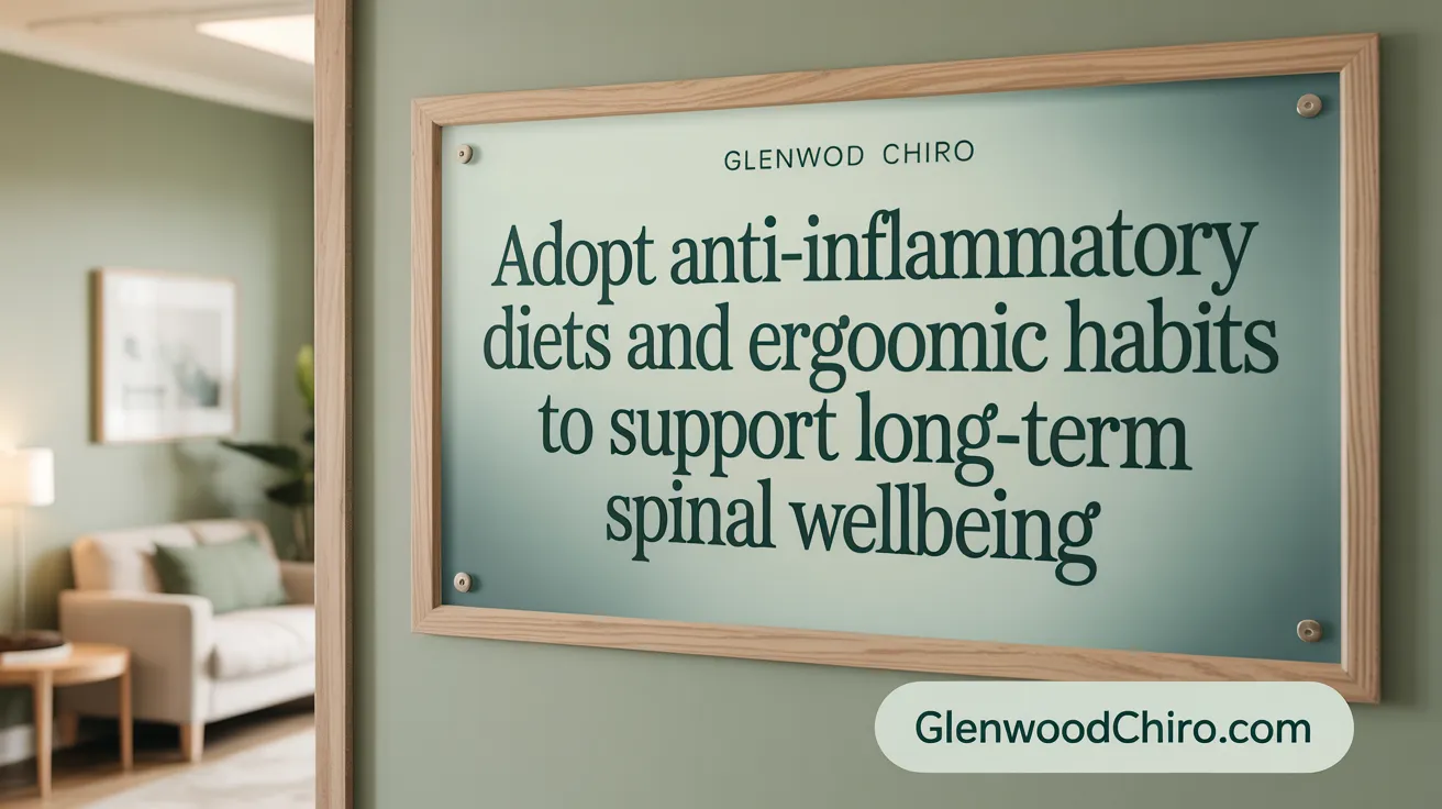 Adopt anti-inflammatory diets and ergonomic habits to support long-term spinal wellbeing