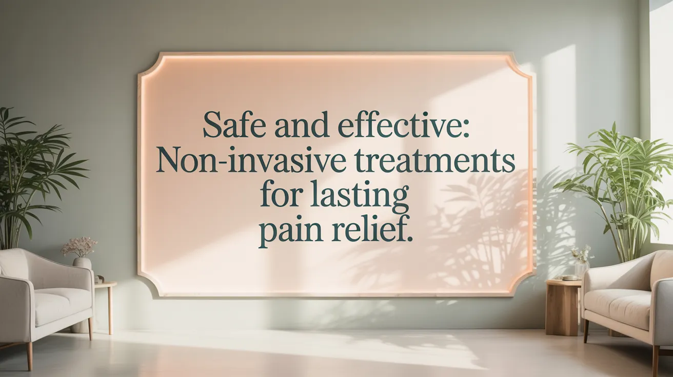 Safe and Effective: Non-Invasive Treatments for Lasting Pain Relief