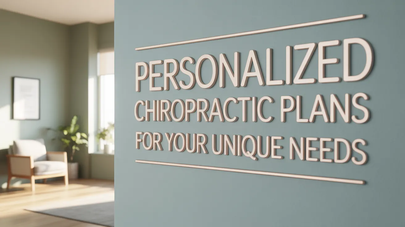 Personalized Chiropractic Plans for Your Unique Needs