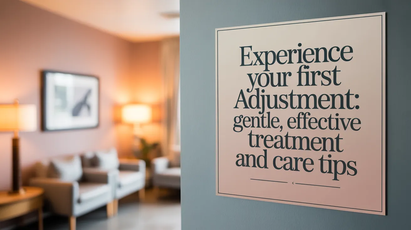 Experience Your First Adjustment: Gentle, Effective Treatment and Care Tips