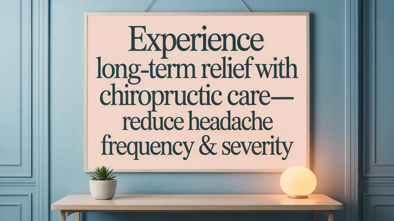 Experience Long-Term Relief with Chiropractic Care—Reduce Headache Frequency & Severity