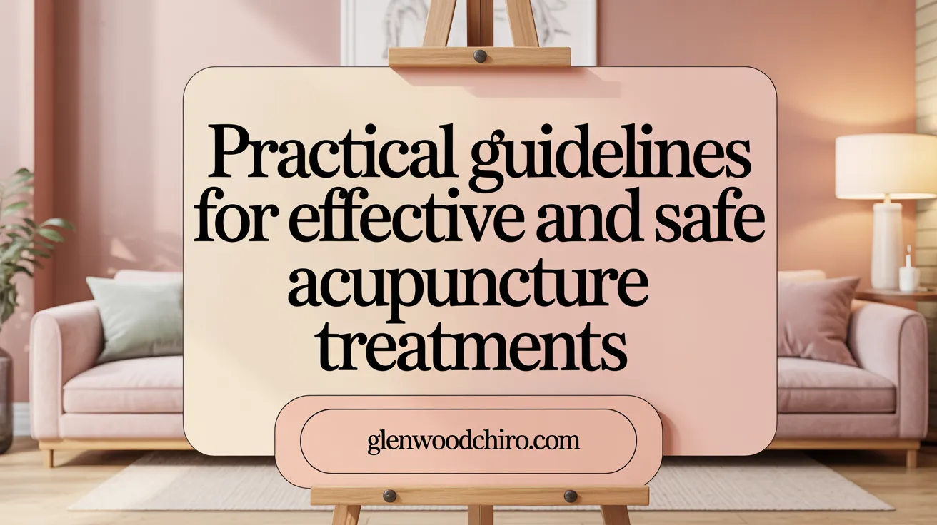 Practical Guidelines for Effective and Safe Acupuncture Treatments