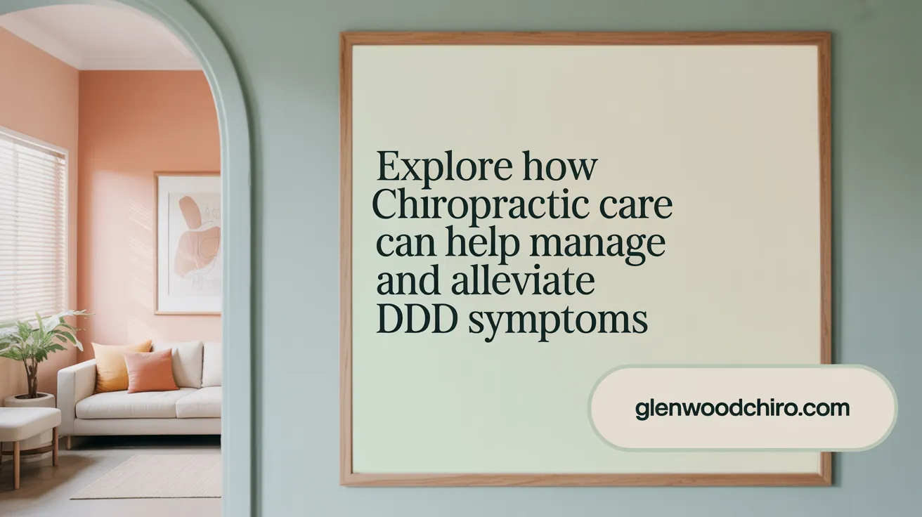 Explore How Chiropractic Care Can Help Manage and Alleviate DDD Symptoms
