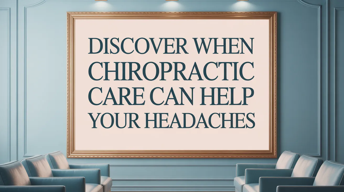 Discover When Chiropractic Care Can Help Your Headaches