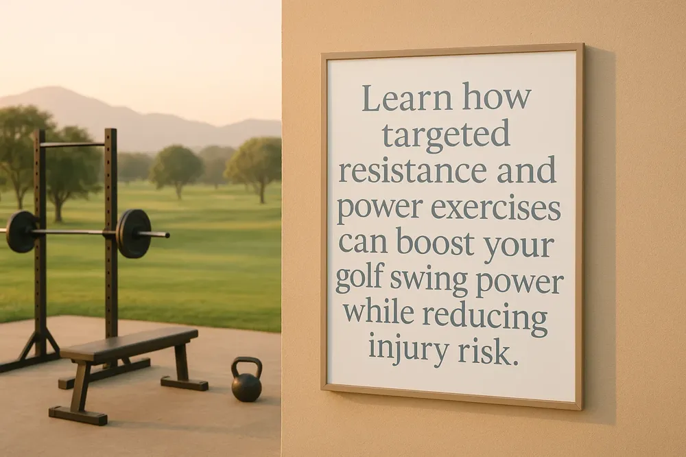 Learn how targeted resistance and power exercises can boost your golf swing power while reducing injury risk.