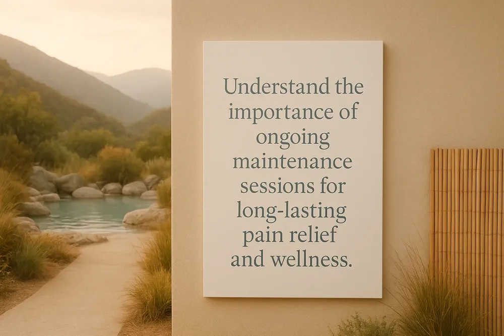 Understand the importance of ongoing maintenance sessions for long-lasting pain relief and wellness.