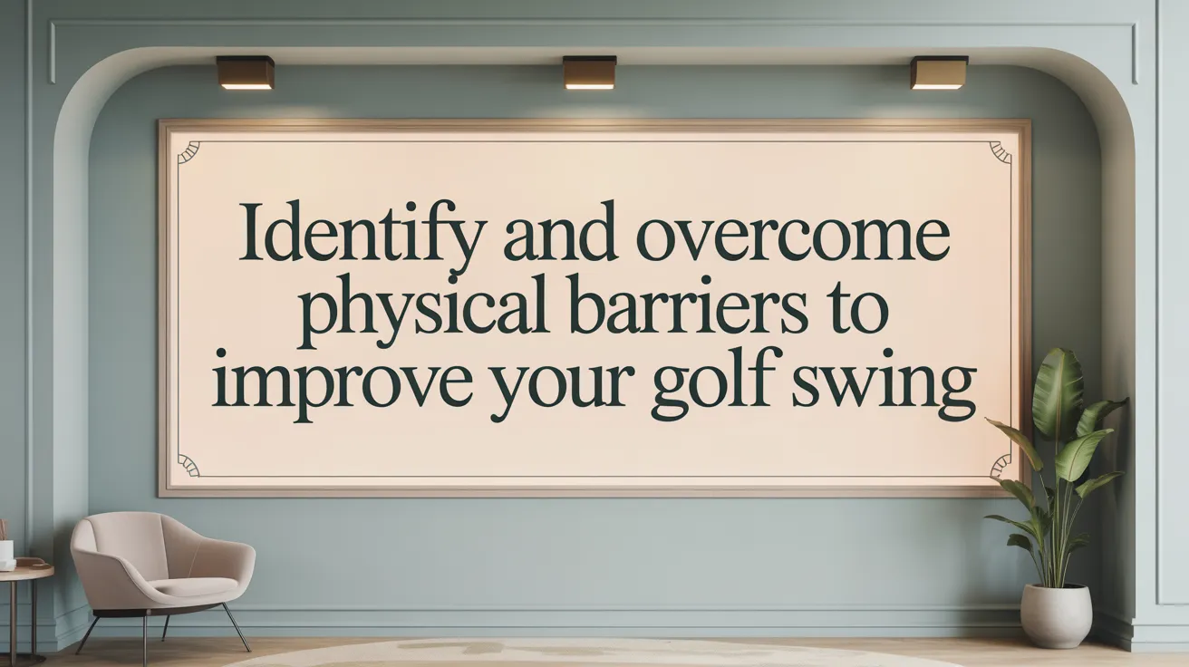 Identify and Overcome Physical Barriers to Improve Your Golf Swing