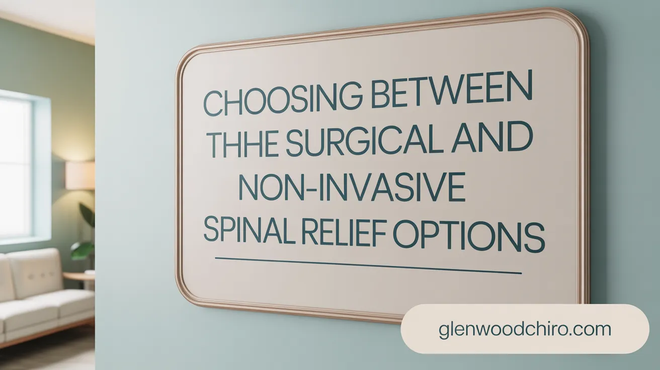 Choosing Between Surgical and Non-Invasive Spinal Relief Options