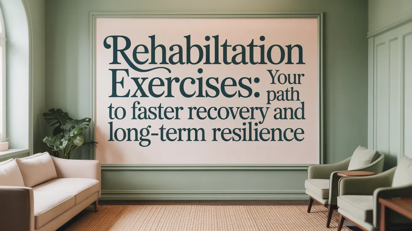 Rehabilitation Exercises: Your Path to Faster Recovery and Long-Term Resilience